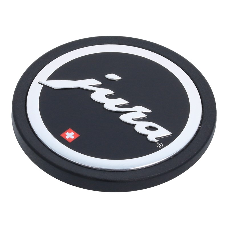 Emblem / Button "Jura" (41.6mm) für Gehäuserückwand für Jura F-Serie Kaffeevollautomaten