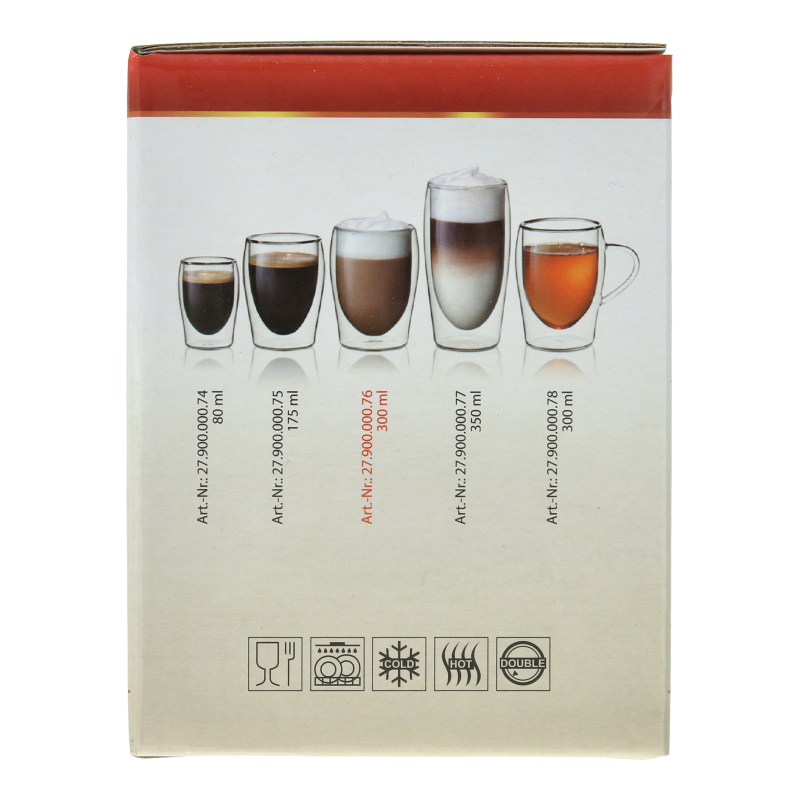 Cappuccinotassen (Thermoglas / 2er-Set)