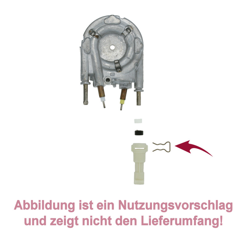 Klammer (8mm) am Thermoblock und am Magnetventilblock