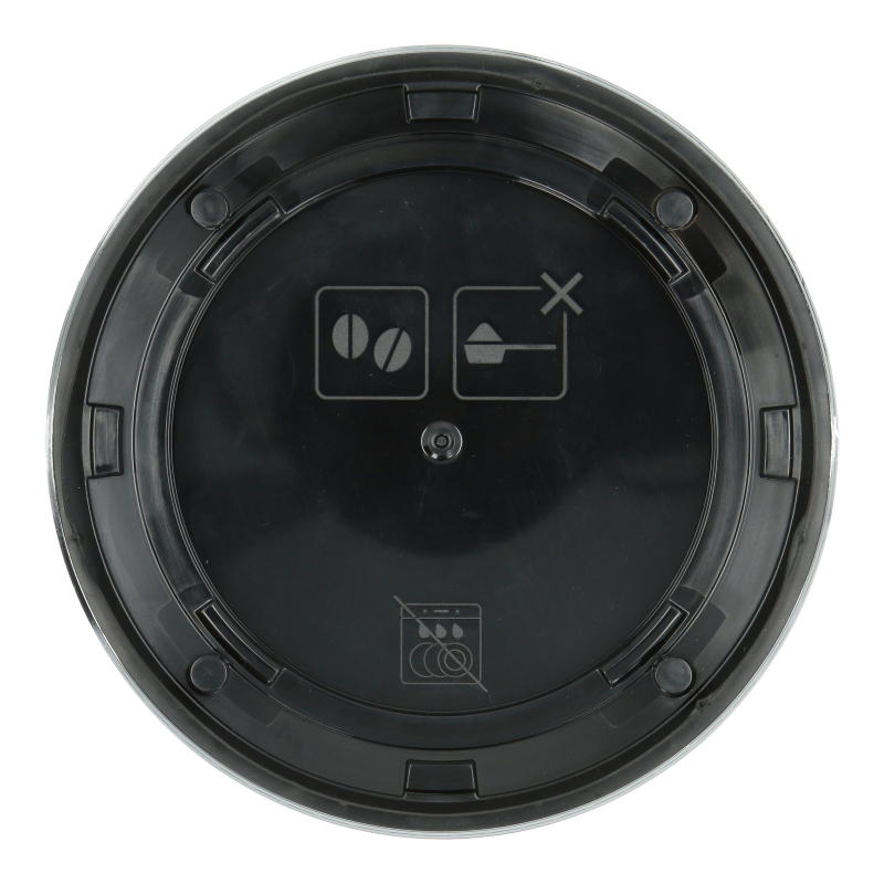 Bohnenbehälterdeckel (Asphalt Schwarz / Chrom) für DeLonghi EC 9335.BM | EC 9355.BM | EC 9865.BM