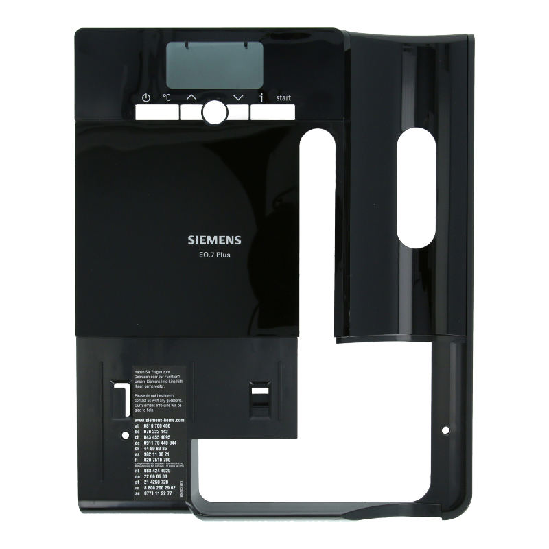 Frontblende (Klavierlack / Schwarz) für Siemens EQ.7 Plus
