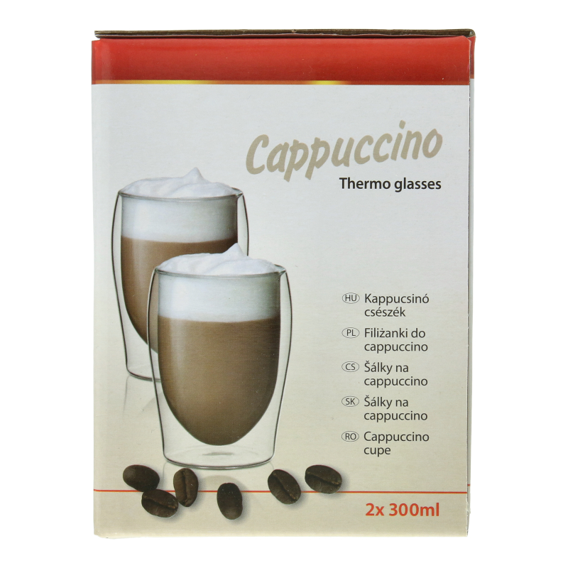 Cappuccinotassen (Thermoglas / 2er-Set)