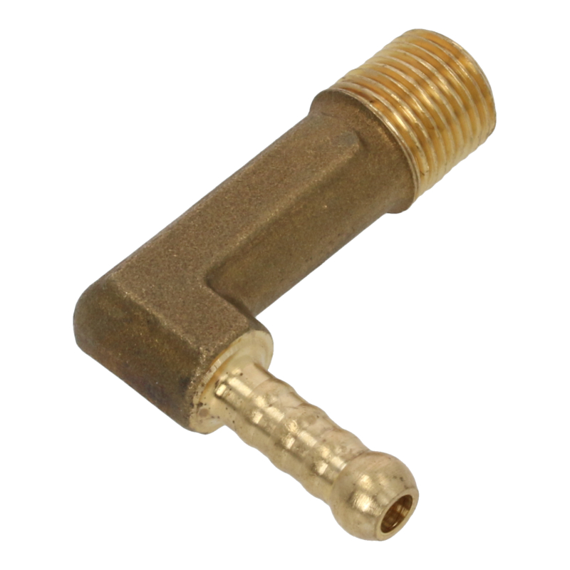 Fluid-Anschluss L-Form Lang (Gewebeschlauch / 1/8" - 6mm)