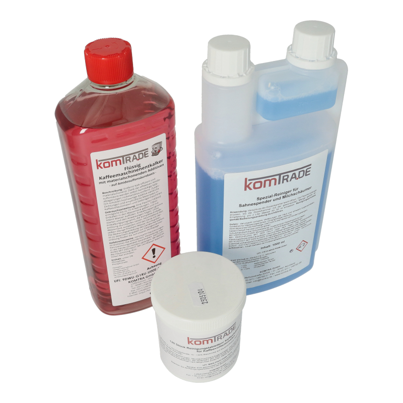 KomClean PREMIUM Reinigungs-, Entkalkungs-, Pflege-Set
