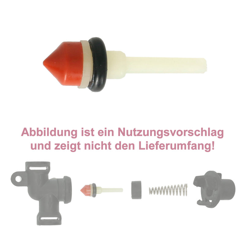 Reparatur Wartungsset für das Auslaufventil (Ventilstößel aus Kunststoff & Dichtungen)