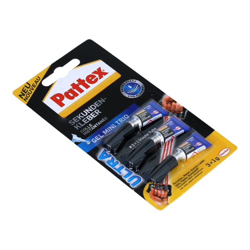 Sekundenkleber Ultra Gel Mini Trio Pattex (3x1g)