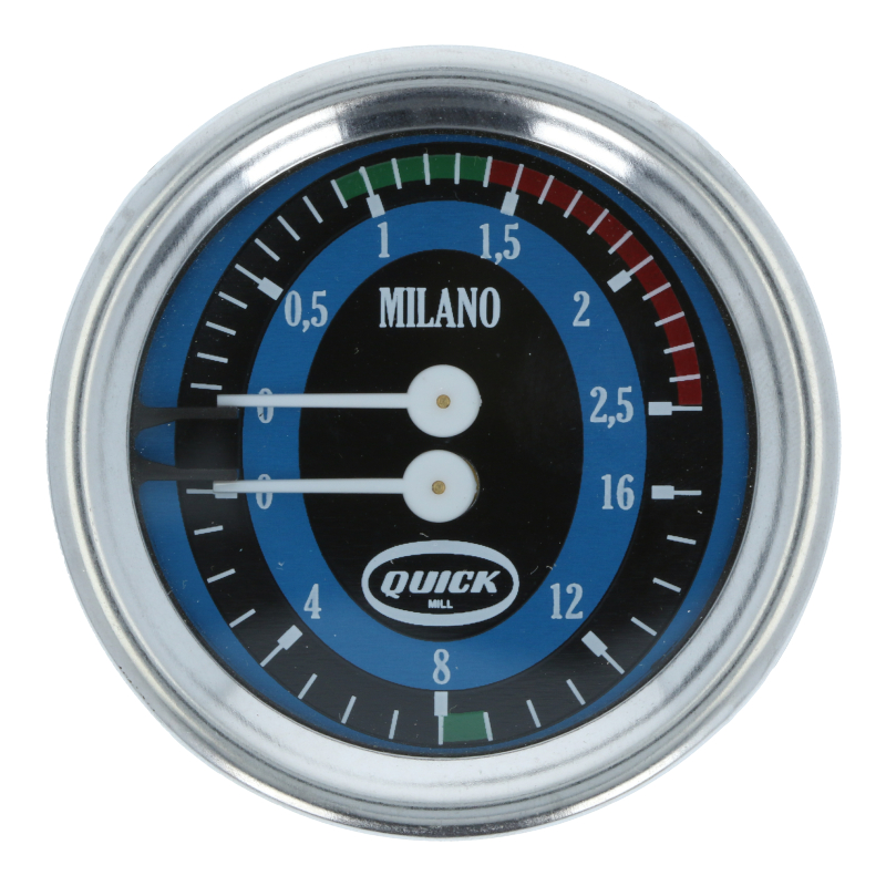 Manometer (Pumpe & Kessel / Blau / Original) für Quickmill Espressomaschinen