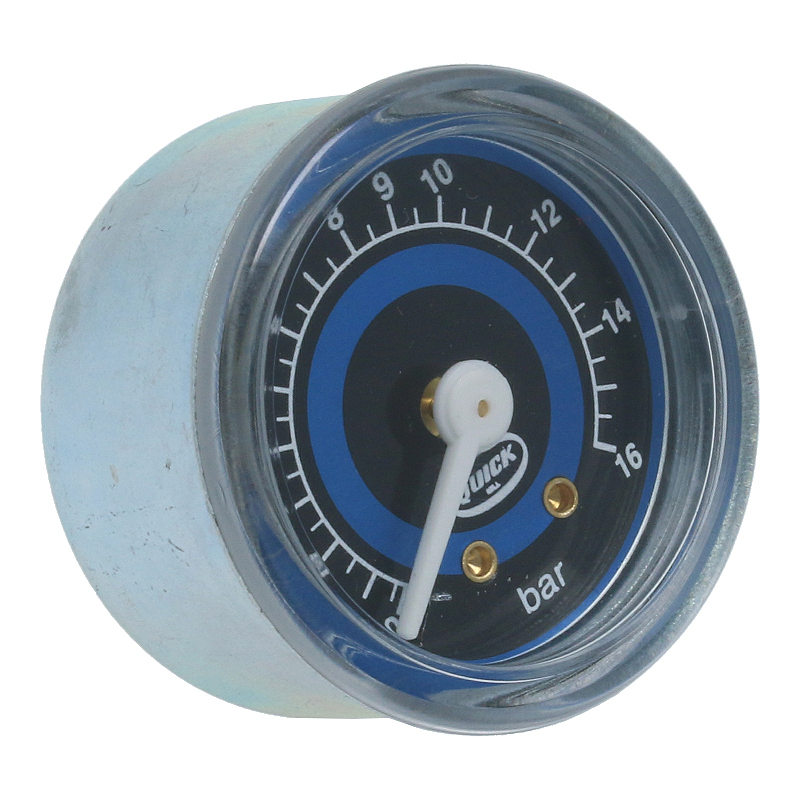 Manometer (Pumpe 0-16 bar / Blau / Original) für Quickmill Espressomaschinen