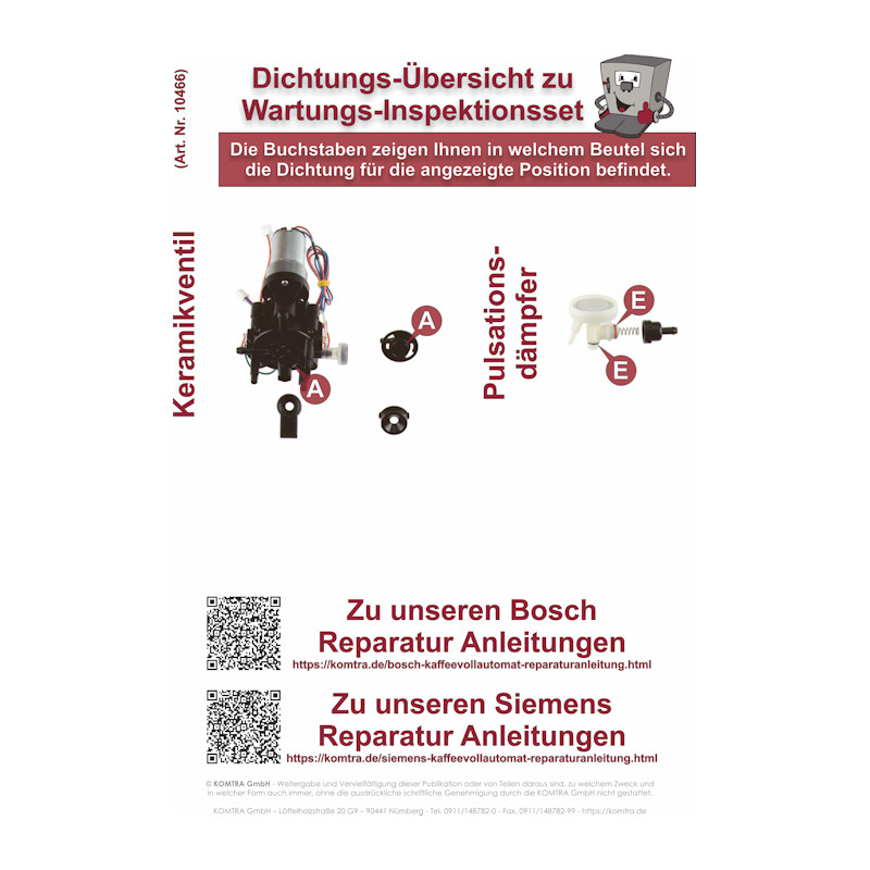 Reparatur Wartungsset / Inspektionsset PREMIUM (XXXL) (für Geräte mit el. Keramikventil)