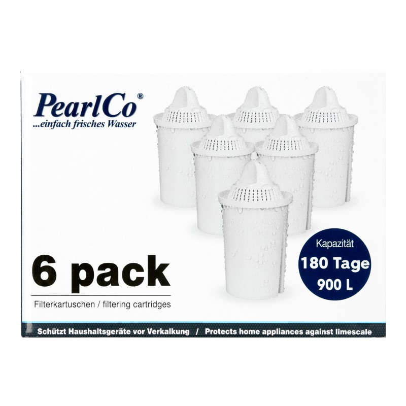 Filterkartuschen Classic (6 Stück) für Wasserfilter aus Glas und Fashion