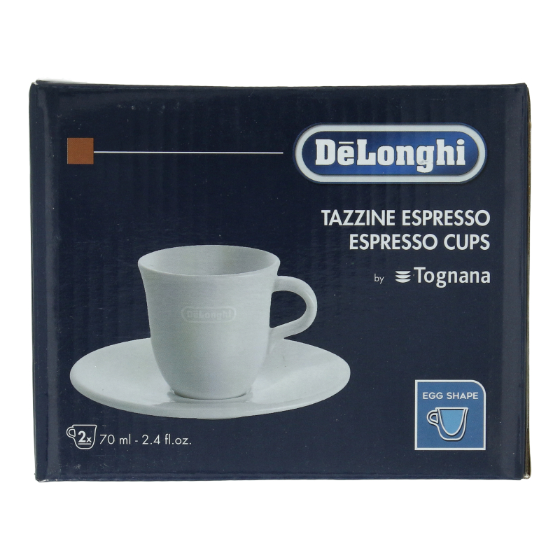 DeLonghi Espressotassen mit Untertasse (Porzellan / 2er-Set)