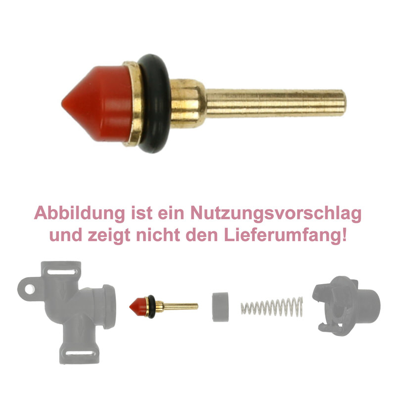 Reparatur Wartungsset für das Auslaufventil (Ventilstößel aus Messing & Dichtungen)
