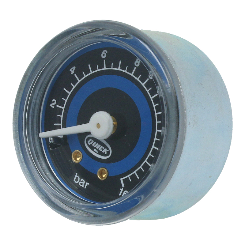 Manometer (Pumpe 0-16 bar / Blau / Original) für Quickmill Espressomaschinen