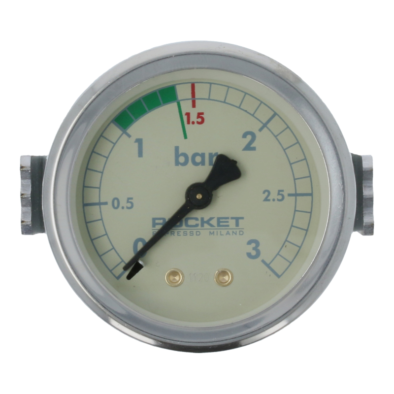 Manometer (Kessel 0-3 bar / Weiß / Original) für Rocket Prota Via / Giotto / Mozzafiato Espressomaschinen