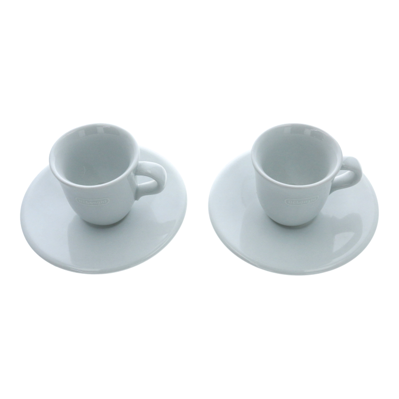 DeLonghi Espressotassen mit Untertasse (Porzellan / 2er-Set)