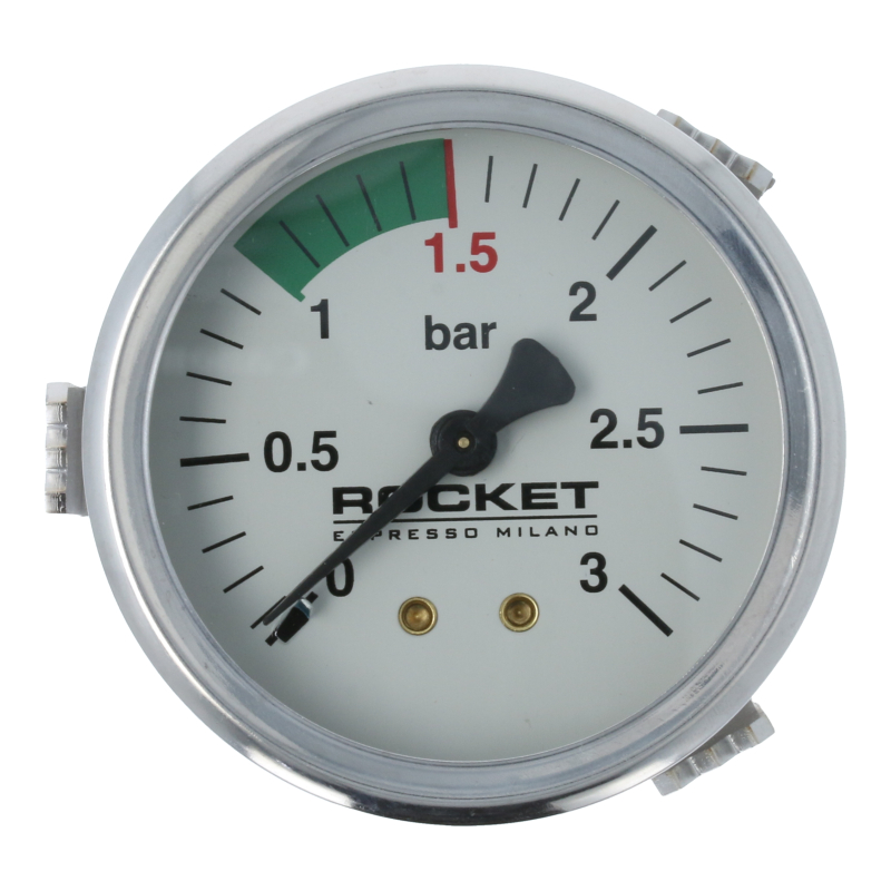Manometer (Kessel 0-3 bar / Weiß / Original) für Rocket R58 / R60 Espressomaschinen