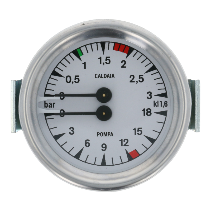 Manometer (Pumpe & Kessel / Weiß / Imitat) für Quickmill Espressomaschinen