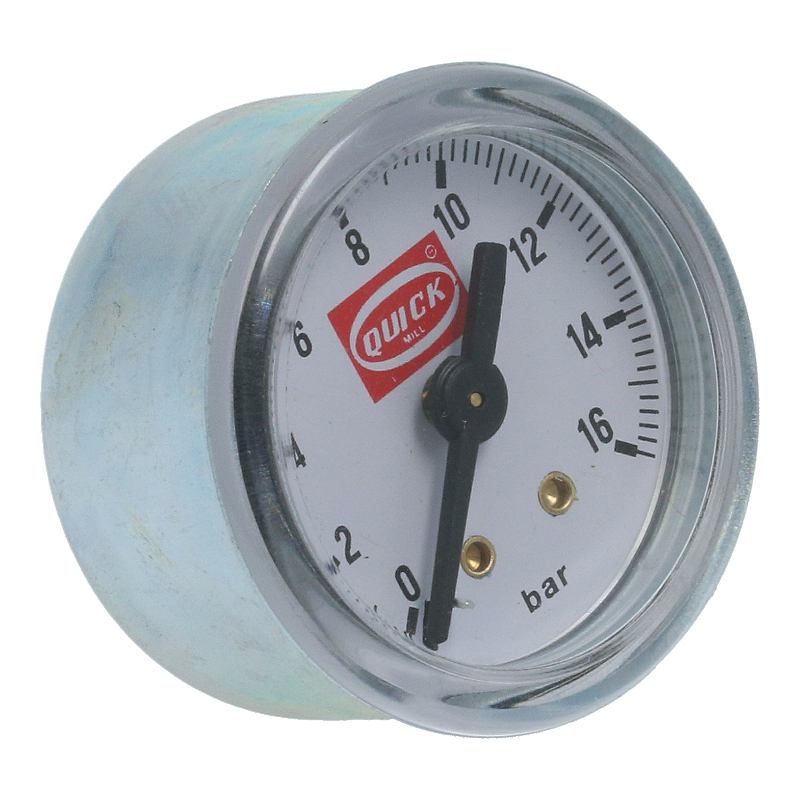 Manometer (Pumpe 0-16 bar / Weiß / Original) für Quickmill Espressomaschinen