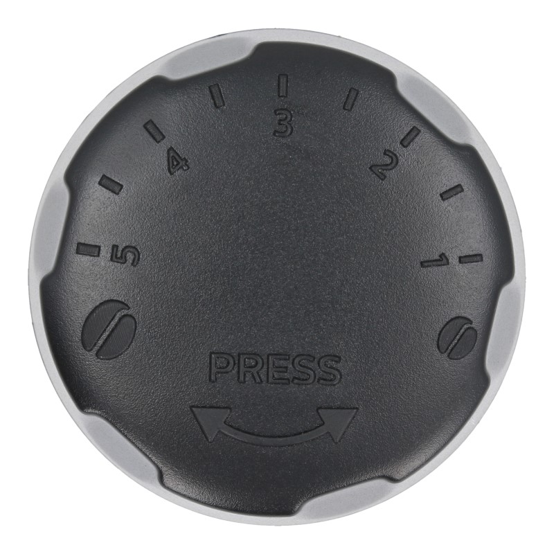 Drehknopf (Schwarz / 1 bis 5) für Mahlgradeinstellachse der Saeco / Philips Kaffeevollautomaten