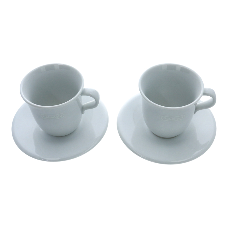 DeLonghi Cappuccinotassen mit Untertasse (Porzellan / 2er-Set)