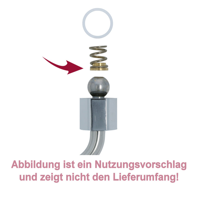 Kugelpfanne (V1 / Messing) für Heißwasser- / Dampfrohr der Espressomaschinen