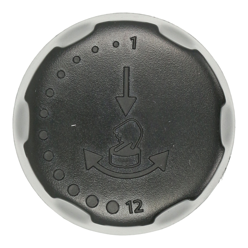 Drehknopf (Schwarz / 1 bis 12) für Mahlgradeinstellachse der Saeco / Philips Kaffeevollautomaten