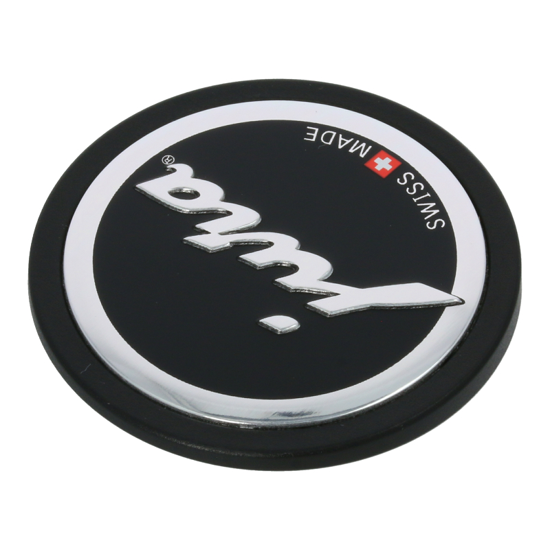 Emblem / Button "Jura" (41,7mm) für Gehäuserückwand Jura Z5 / Z7 / Z9 / X5 Kaffeevollautomaten