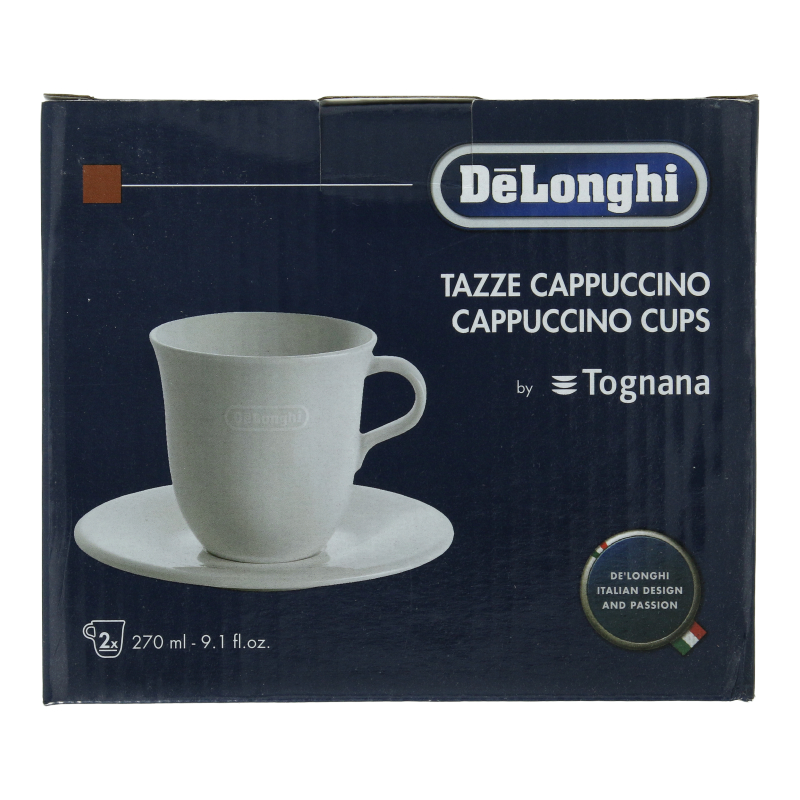 DeLonghi Cappuccinotassen mit Untertasse (Porzellan / 2er-Set)