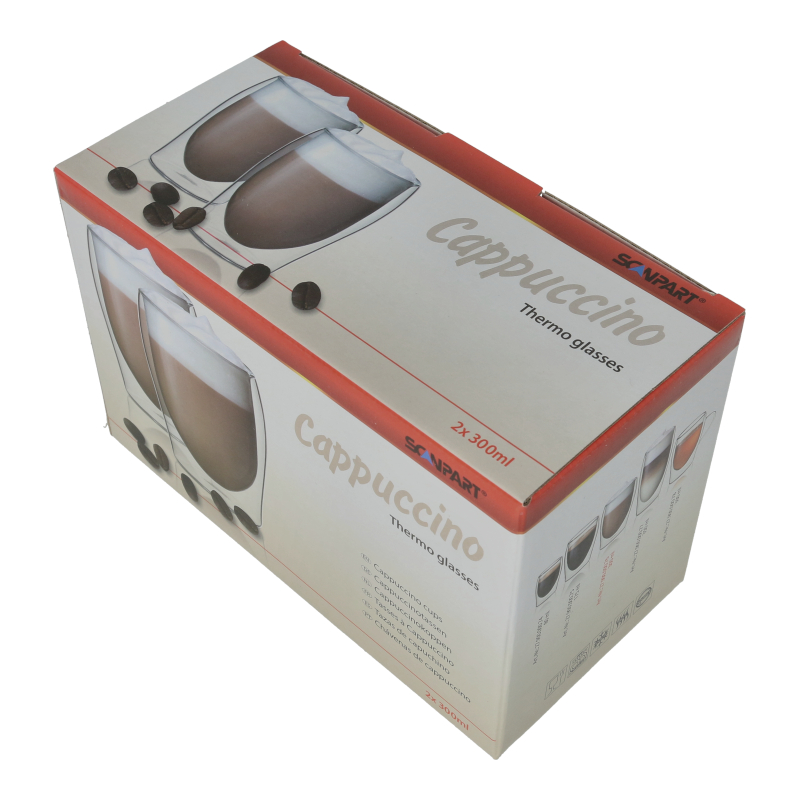 Cappuccinotassen (Thermoglas / 2er-Set)