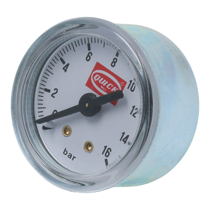 Manometer (Pumpe 0-16 bar / Weiß / Original) für Quickmill Espressomaschinen
