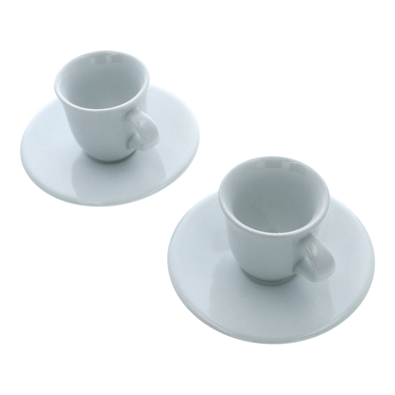 DeLonghi Espressotassen mit Untertasse (Porzellan / 2er-Set)