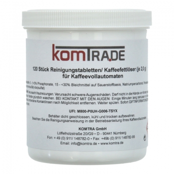 KomClean PREMIUM (120 Stück) Reinigungstabletten für Kaffeemaschinen