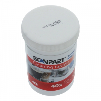 SCANPART 2-Phasen Spezial-Reinigungstabletten (40 Stück)) für Kaffeevollautomaten