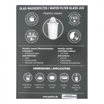Wasserfilter (Glas / Weiß) für Classic Filterkartusche