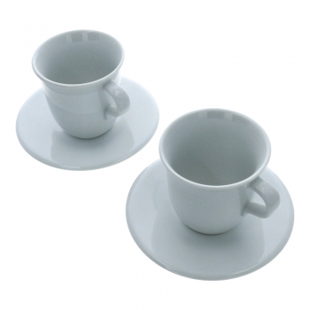 DeLonghi Cappuccinotassen mit Untertasse (Porzellan / 2er-Set)