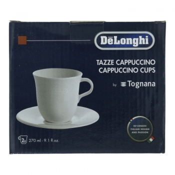 DeLonghi Cappuccinotassen mit Untertasse (Porzellan / 2er-Set)