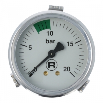 Manometer (Pumpe 0-20 bar / Weiß / Original) für Rocket R58 Espressomaschinen