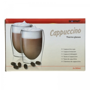 Cappuccinotassen (Thermoglas / 2er-Set) - Saeco (bis 2010) SUP021Y - Incanto Cappuccino