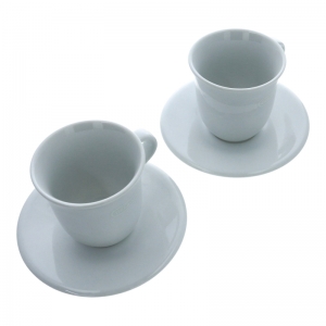 DeLonghi Cappuccinotassen mit Untertasse (Porzellan / 2er-Set) - Accessoires &amp; Zubehör Tassen &amp; Gläser
