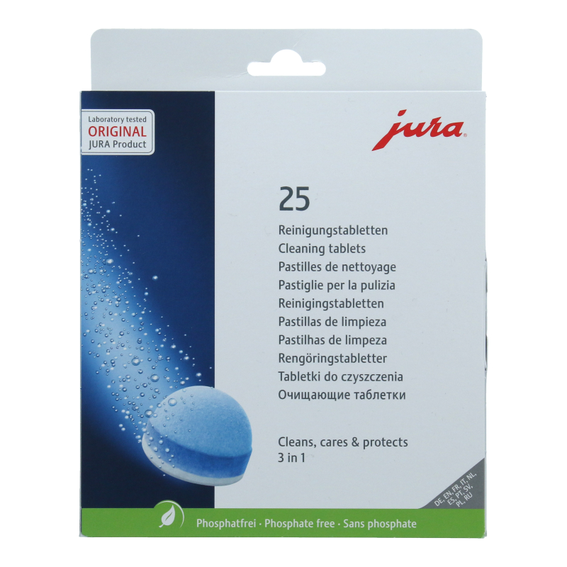 2 x Jura 62535 Gastro Reinigungstabletten 25 Stück Dose 2 Phasen Tabs